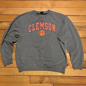 Top of the World Gray Clemson Crewneck Sweater